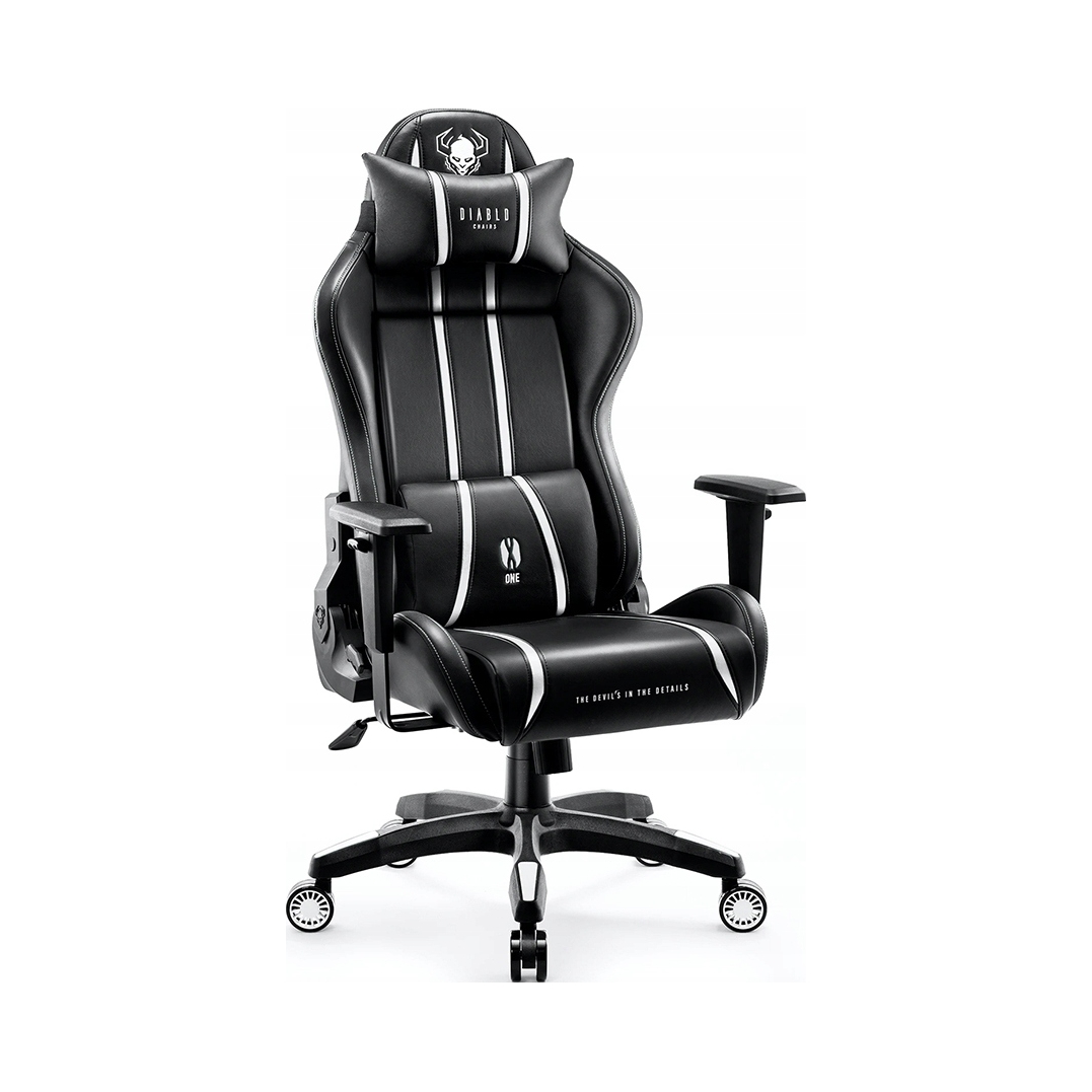 Fotel gamingowy Diablo Chairs X-One 2.0 Normal Size ekoskóra czarno-biały