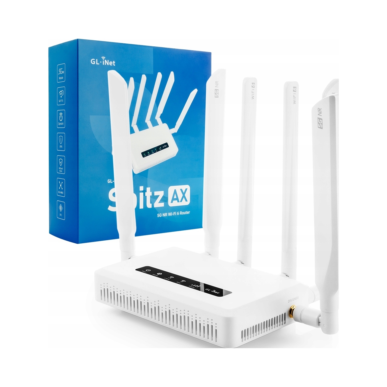GL.iNet GL-X3000 Router 5G AX3000 Wi-Fi 6 odłączane anteny Dual-SIM