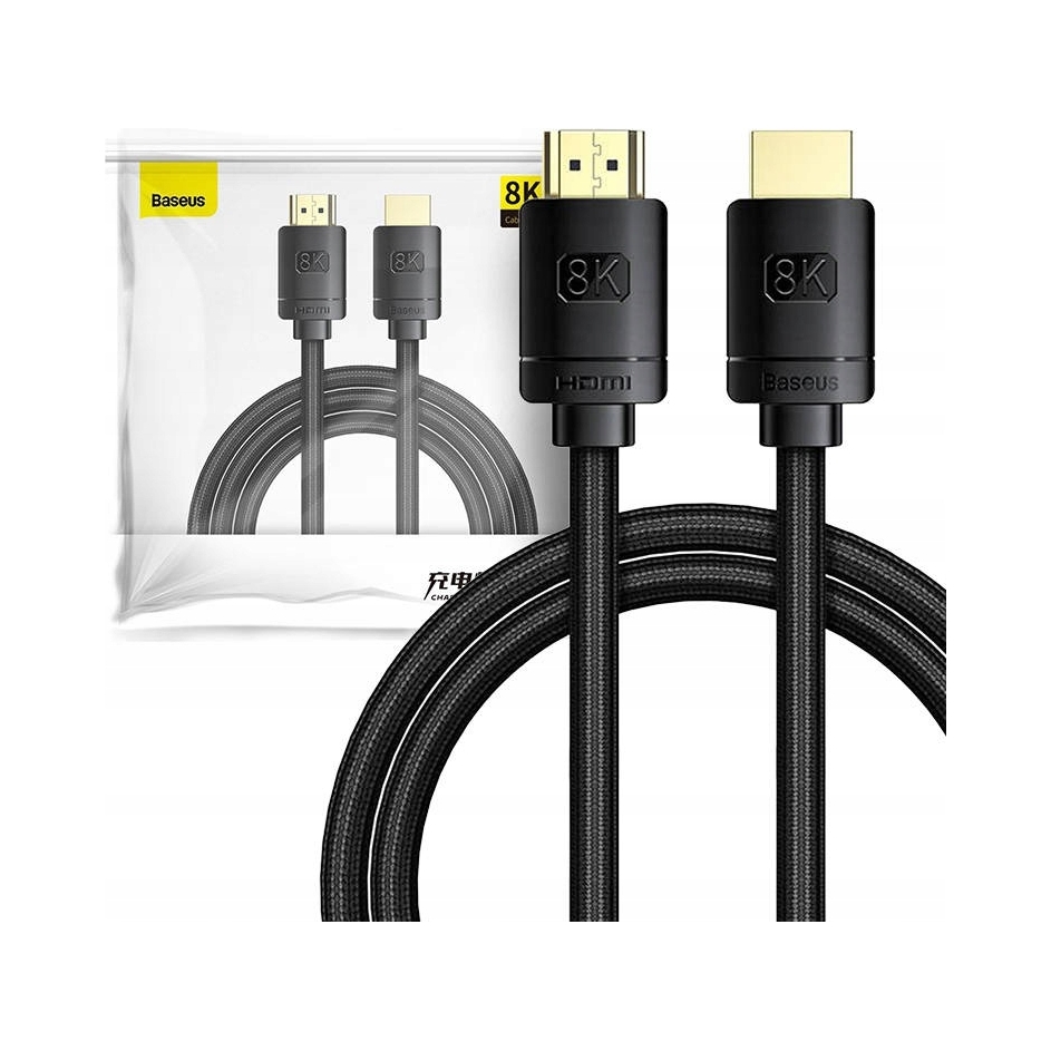 Baseus kabel Hdmi 2. 1 8K 60 Hz 48 Gbps 4K 120 Hz 2K 144 Hz 3D eARC Qms 3