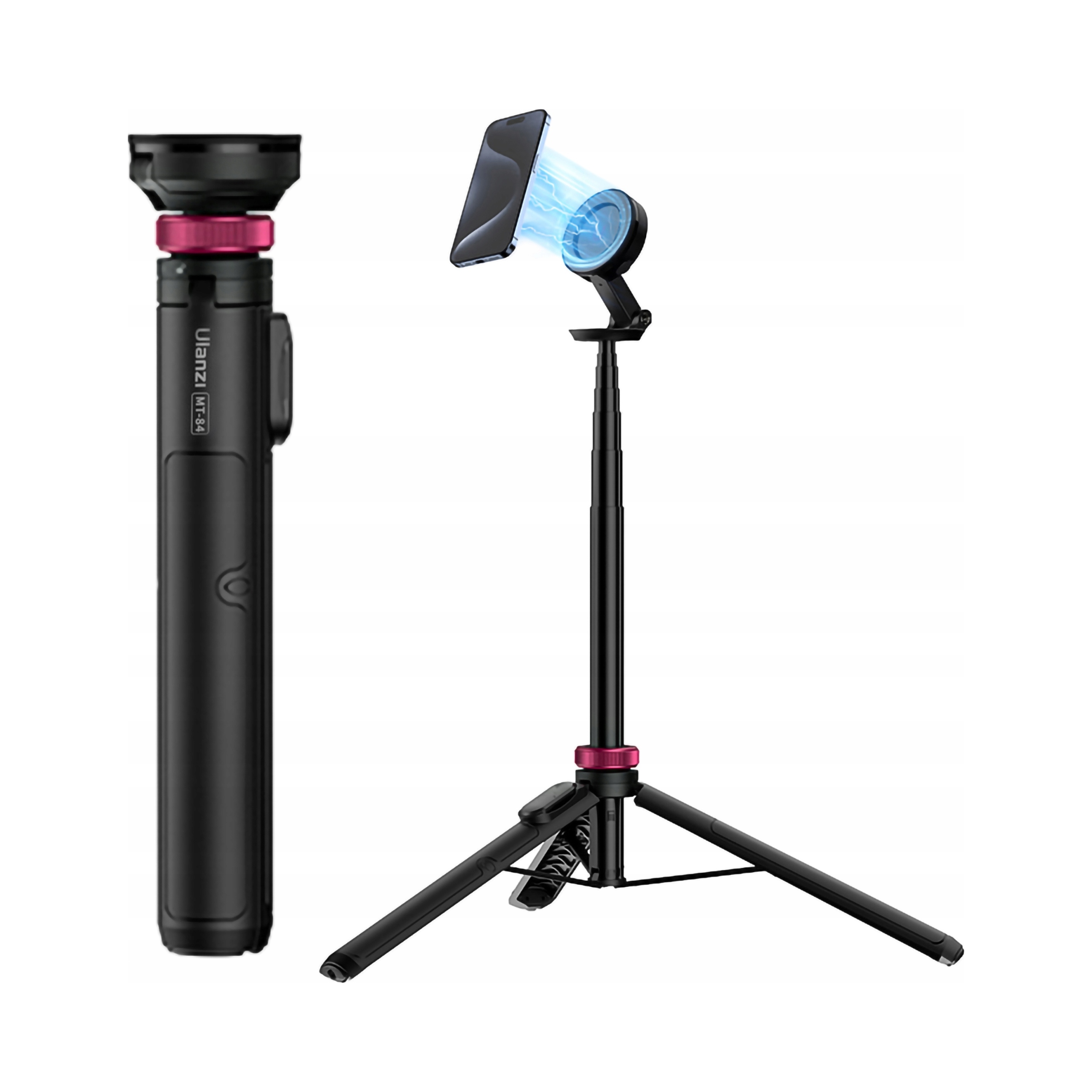 ULANZI MT-84 Magnetyczny Selfie Stick 153cm Statyw Telefonu iPhone — miniatura 9