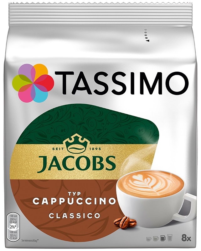 Levně Kapsle Tassimo Jacobs Cappuccino Classico 8