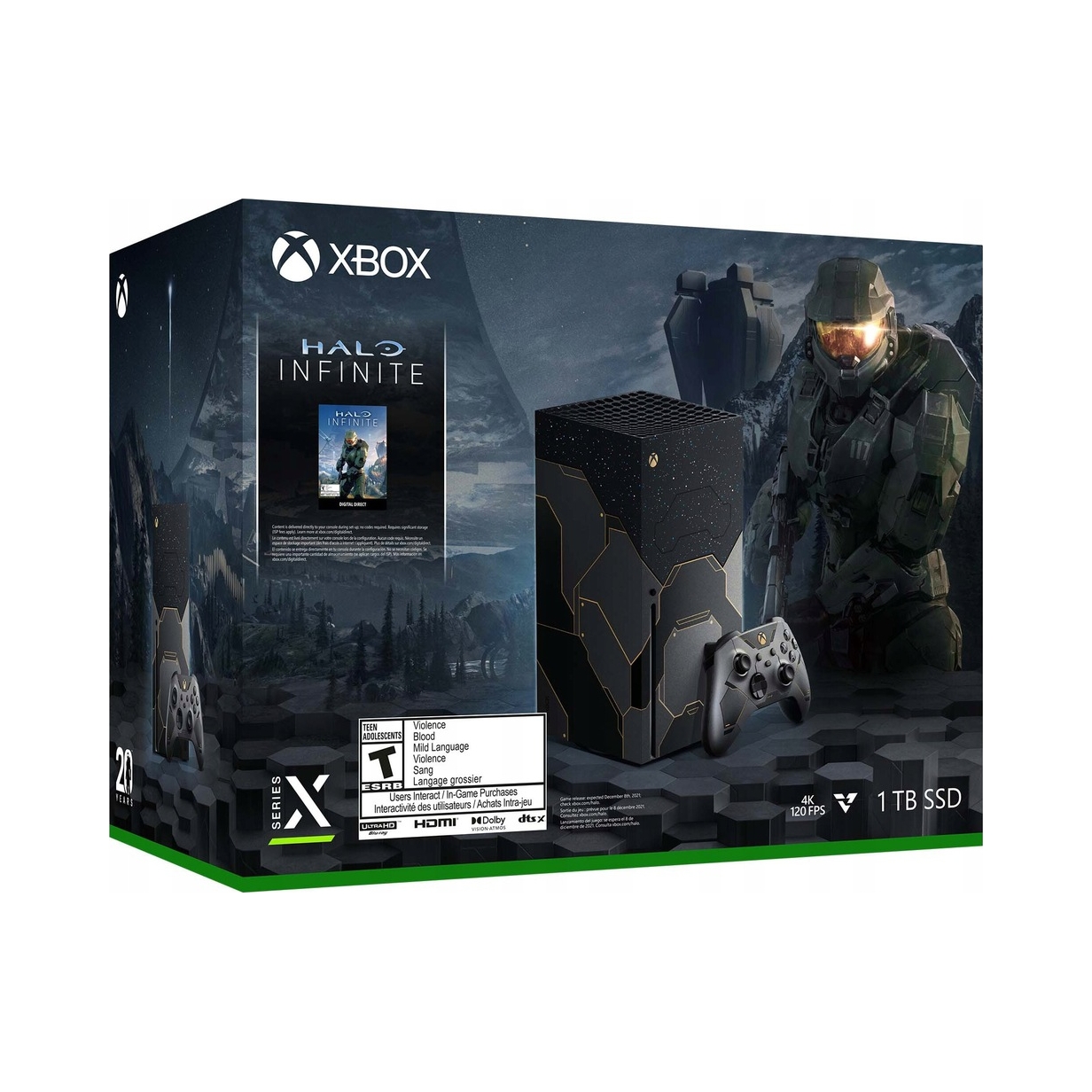 Konsola Microsoft Xbox Series X 1TB SSD Blu-ray 4K UHD edycja Halo Infinite