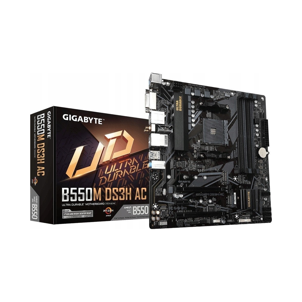 Základná doska Gigabyte B550 DS3H Ac micro Atx Amd Ryzen AM4 4x DDR4