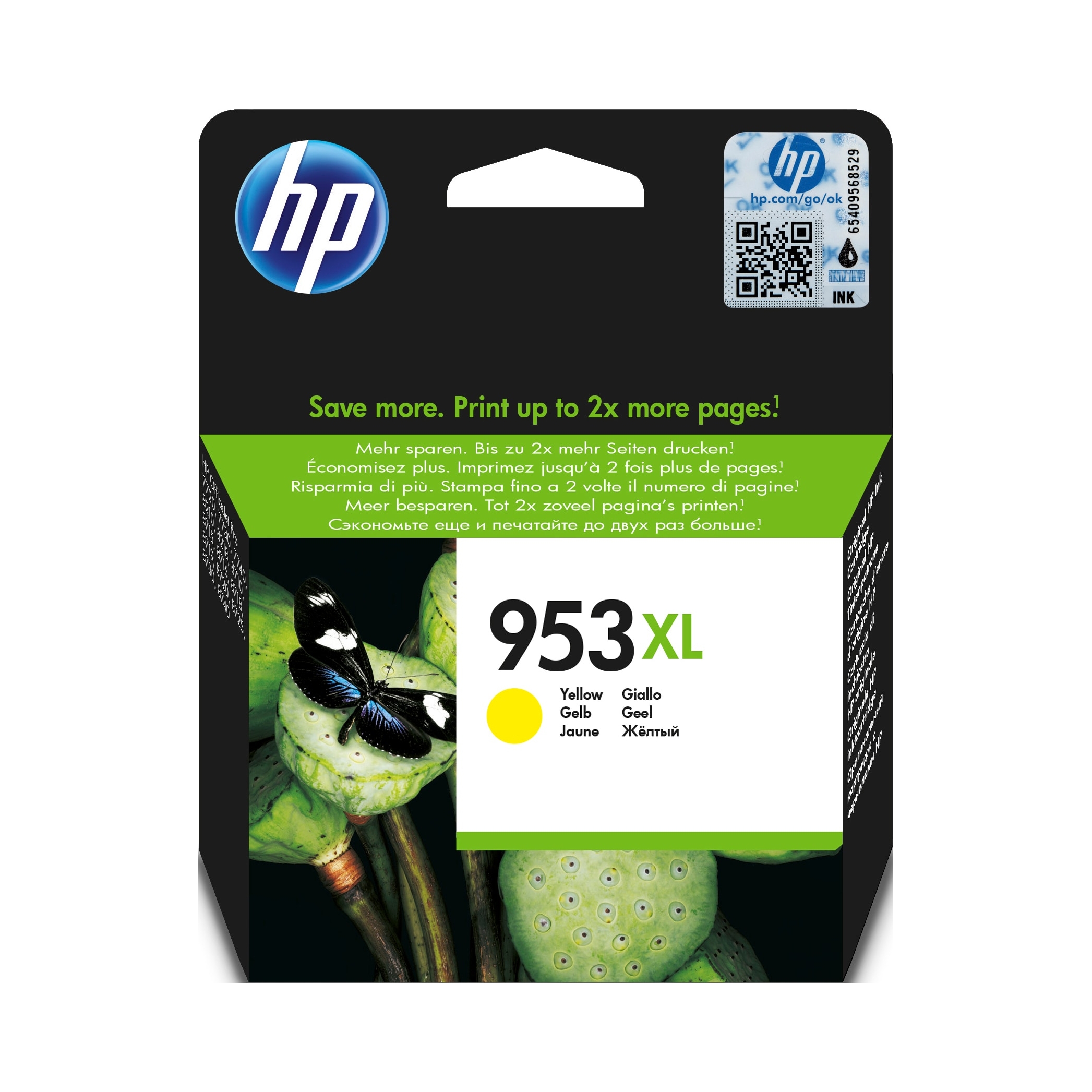 Originálny žltý atrament Hp 953XL F6U18AE