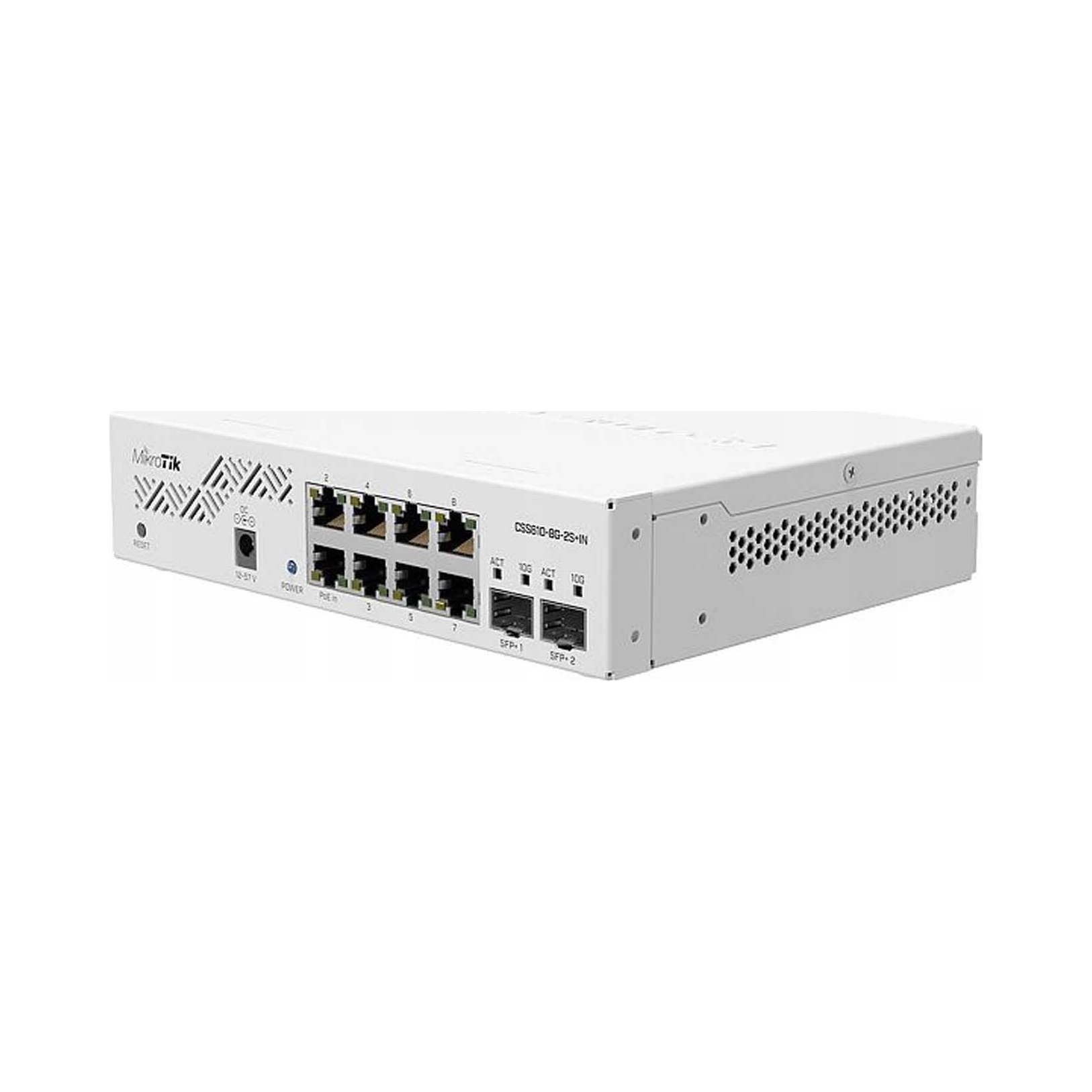 Prepínač MikroTik 8portový spravovaný Gigabit PoE Sfp+
