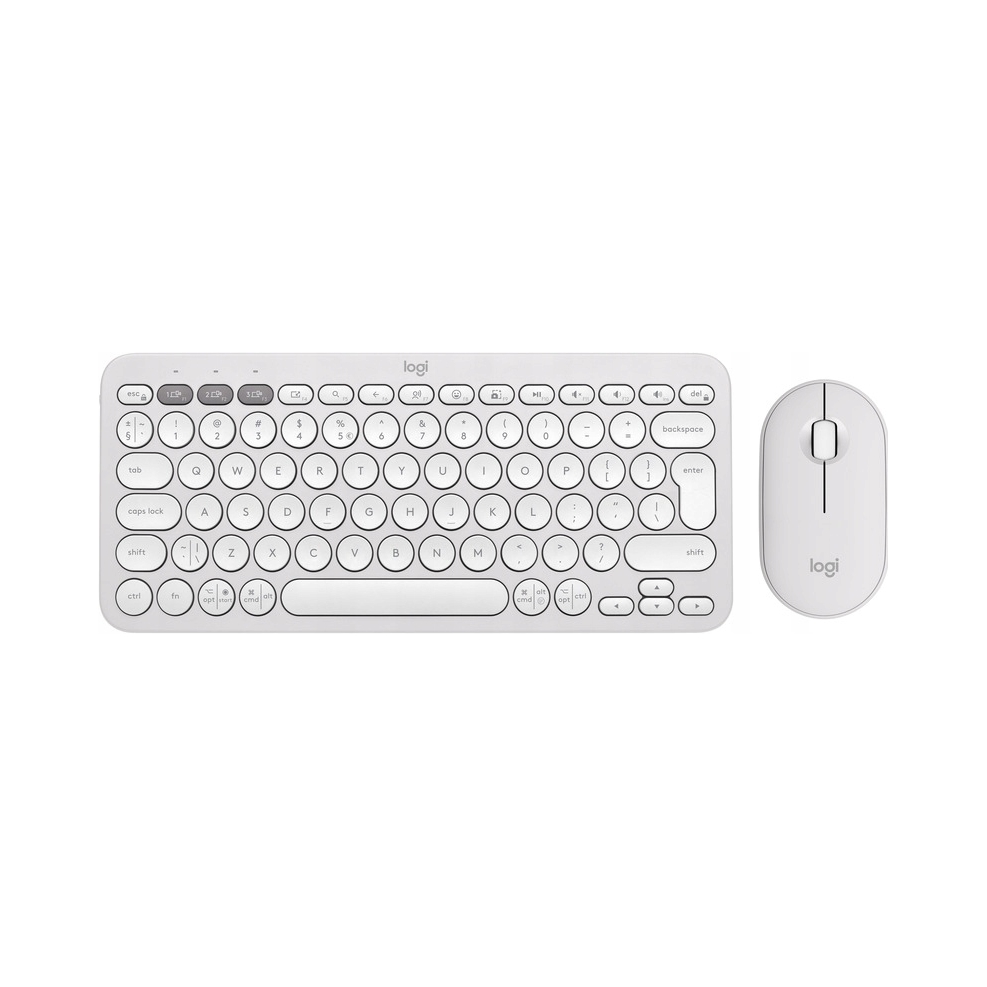 Bezdrôtová sada myši a klávesnica Logitech Pebble 2 Combo, biela
