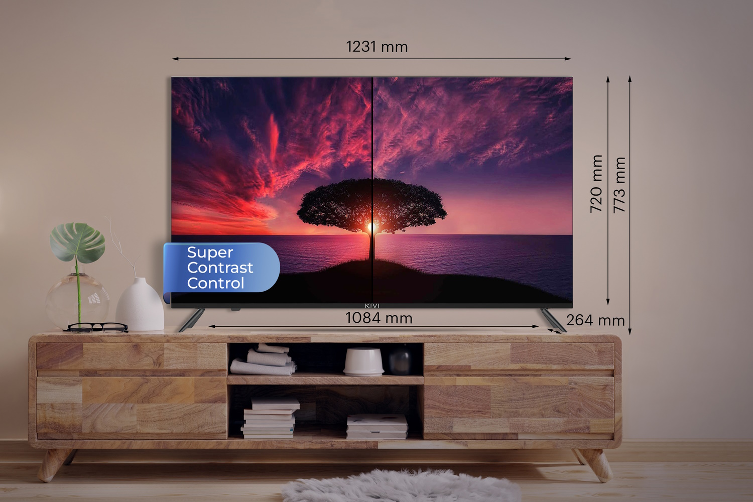 Telewizor LED KIVI 55U740NB 55" 4K UHD Android Smart WiFi TV czarny Format HD 4K UHD