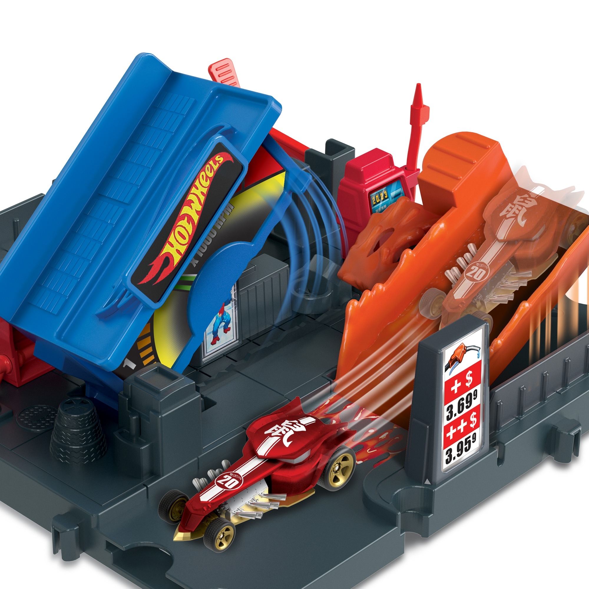 Dráha HOT Wheels Odjezdová čerpací stanice Model HKX45