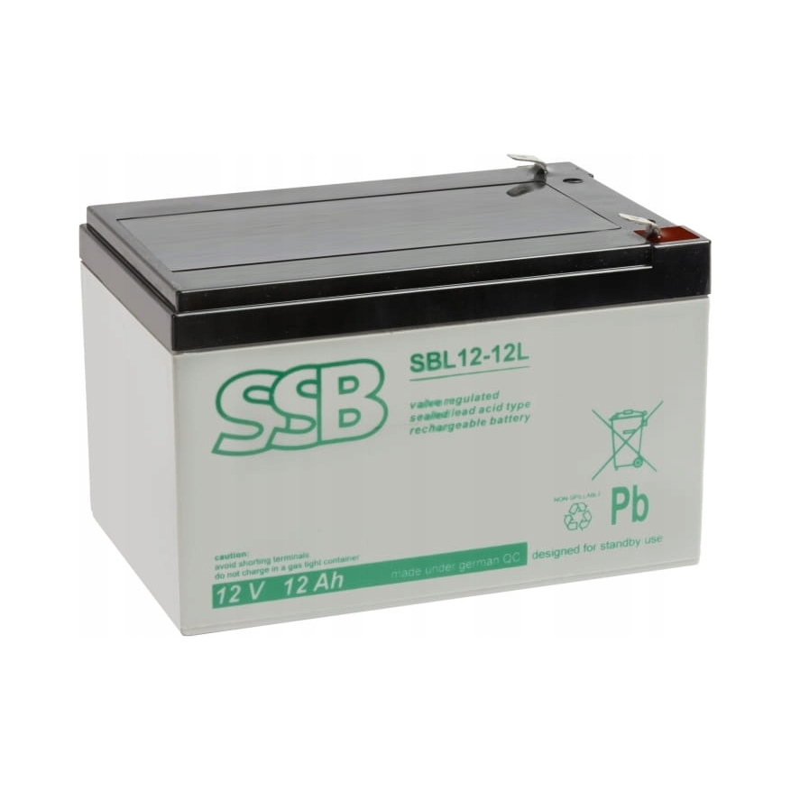 Akumulator Agm Ssb SBL12-12L 12V 12Ah faston 6,3mm