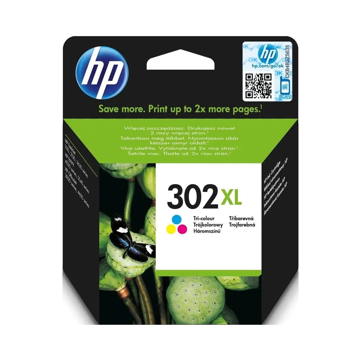 Originálna tricolor atramentová kazeta Hp 302XL F6U67AE do tlačiarne