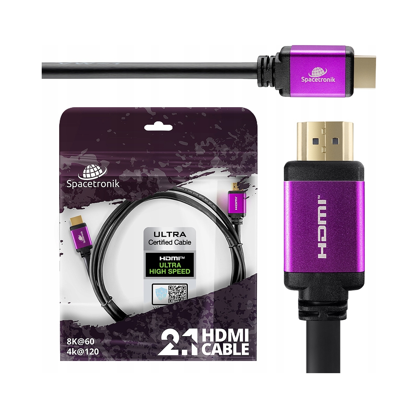 Kabel UHS HDMI 2.1 8K Spacetronik SH-SPR015 1,5m