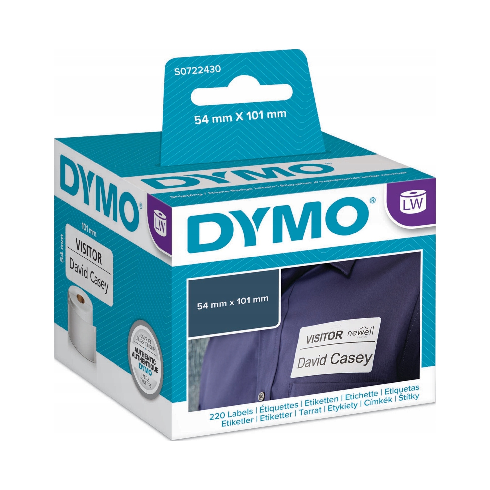 Etikety Dymo S0722430 54x101 mm 220 kusů bílé