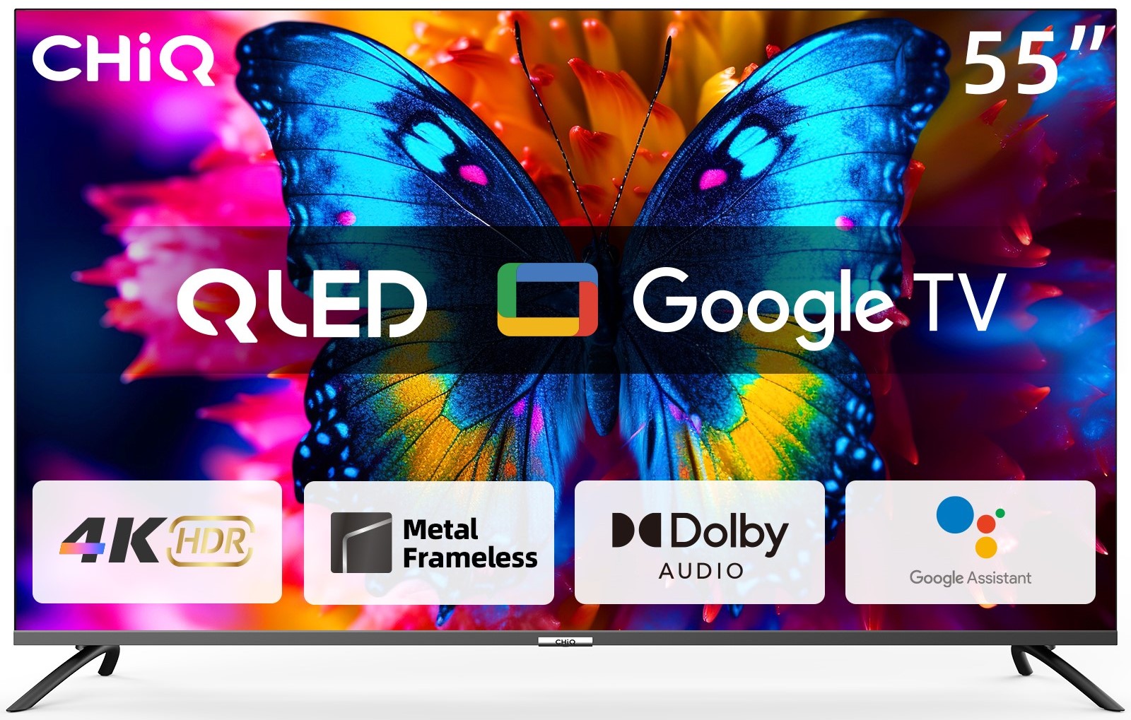 Qled Tv CHiQ U55QM8E 55" 4K Uhd čierna
