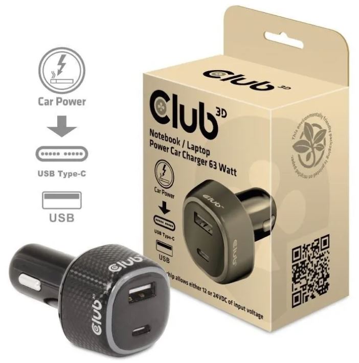 Nabíječka automobilová , Usb typ C Club 3D 3000 mA