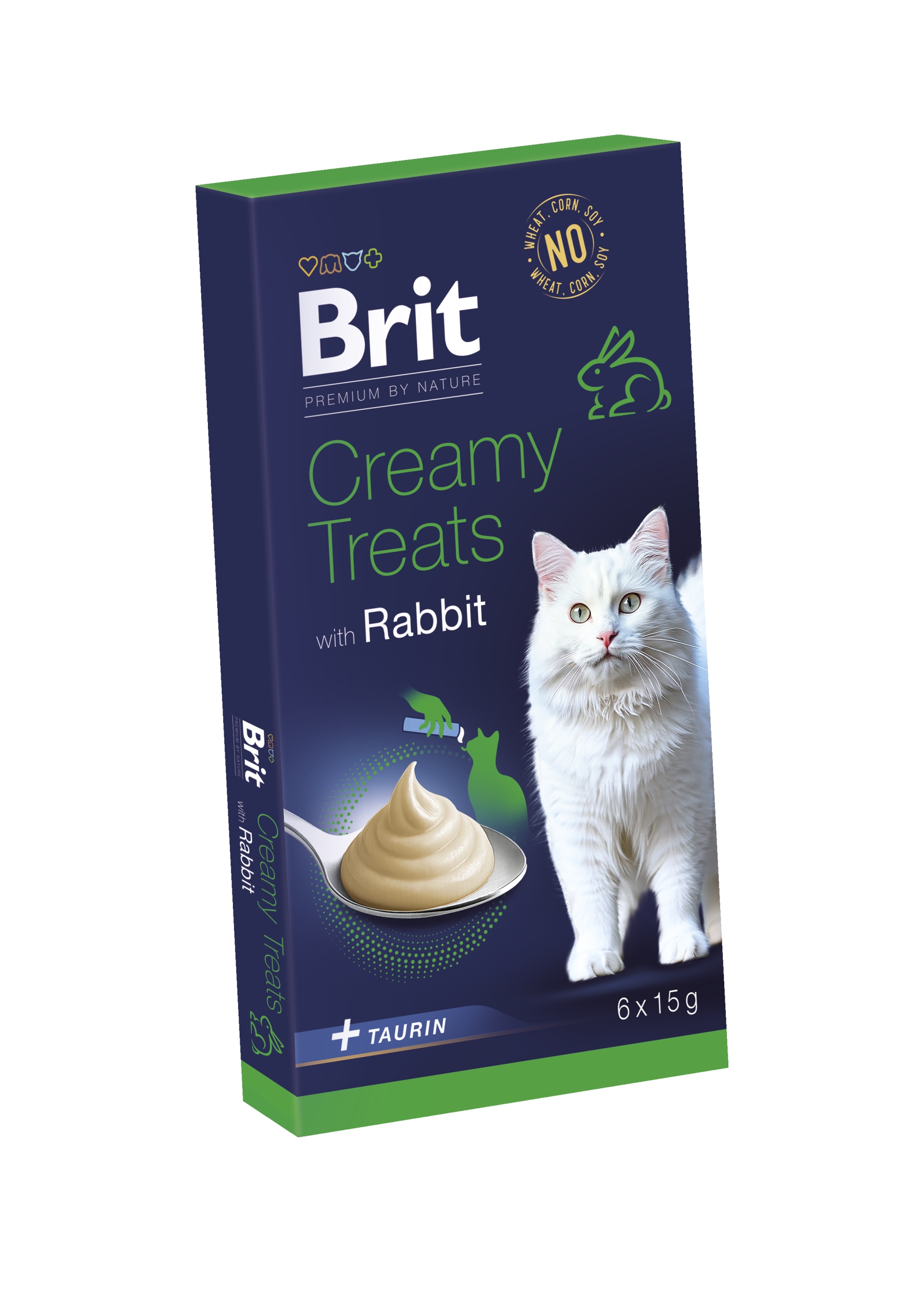 Brit Premium by Nature Cat Creamy Treats with Rabbit 11x (6x15 g)