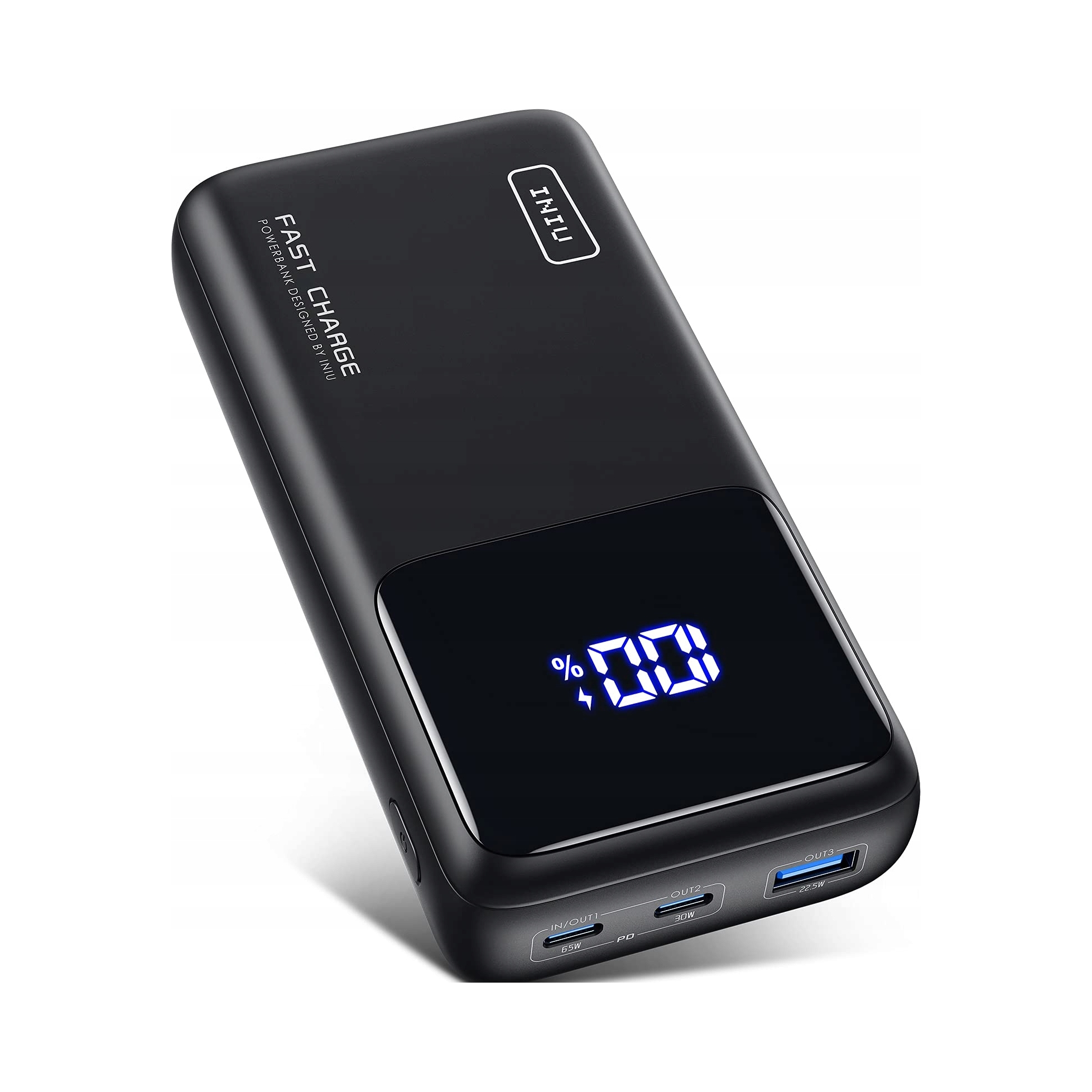 Powerbanka Iniu 25000 mAh rychlé nabíjení 100 W Usb-c Usb-a