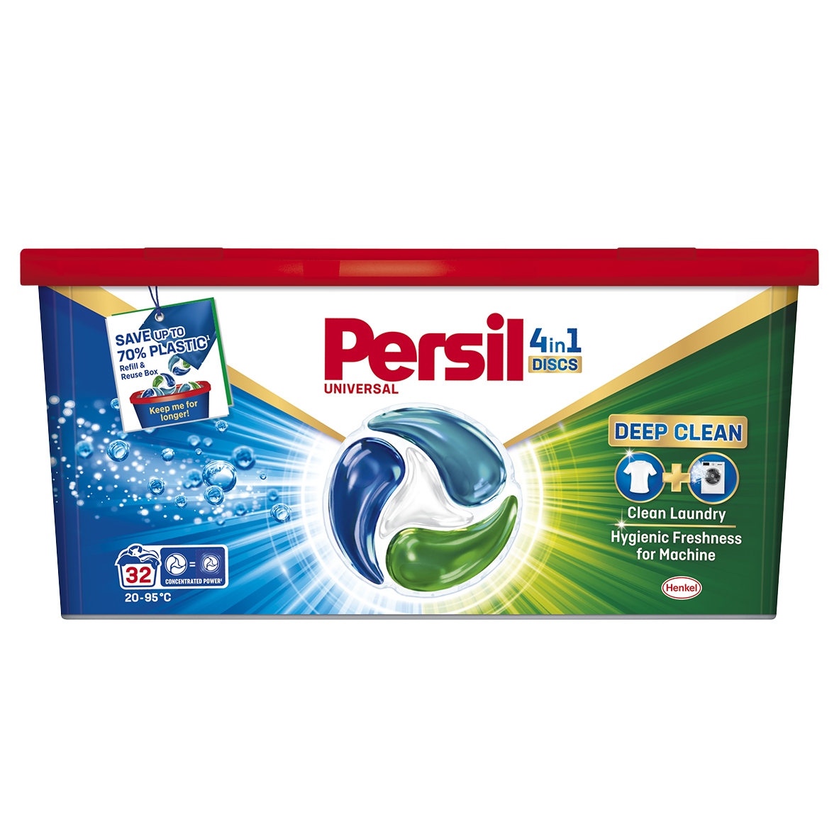 Levně Persil 4v1 Discs Deep Clean univerzální prací Kapsle 32 ks