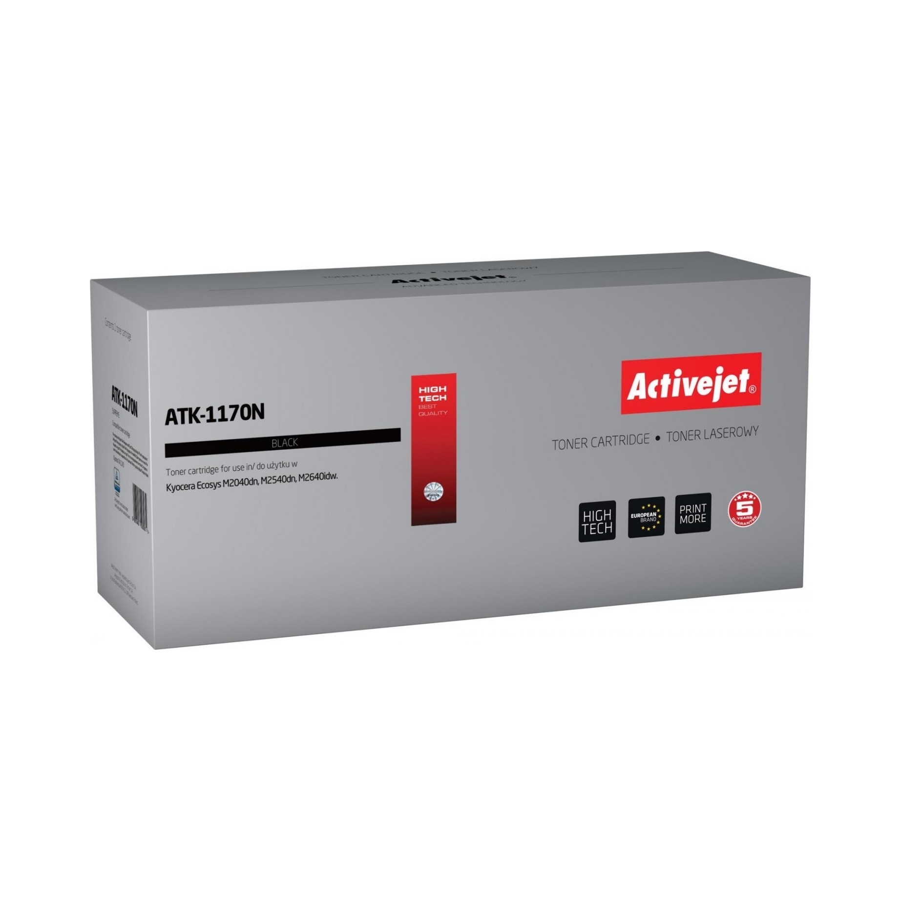 Activejet Toner ATK-1170N Zamiennik Kyocera TK-1170 Supreme Czarny 7200 st