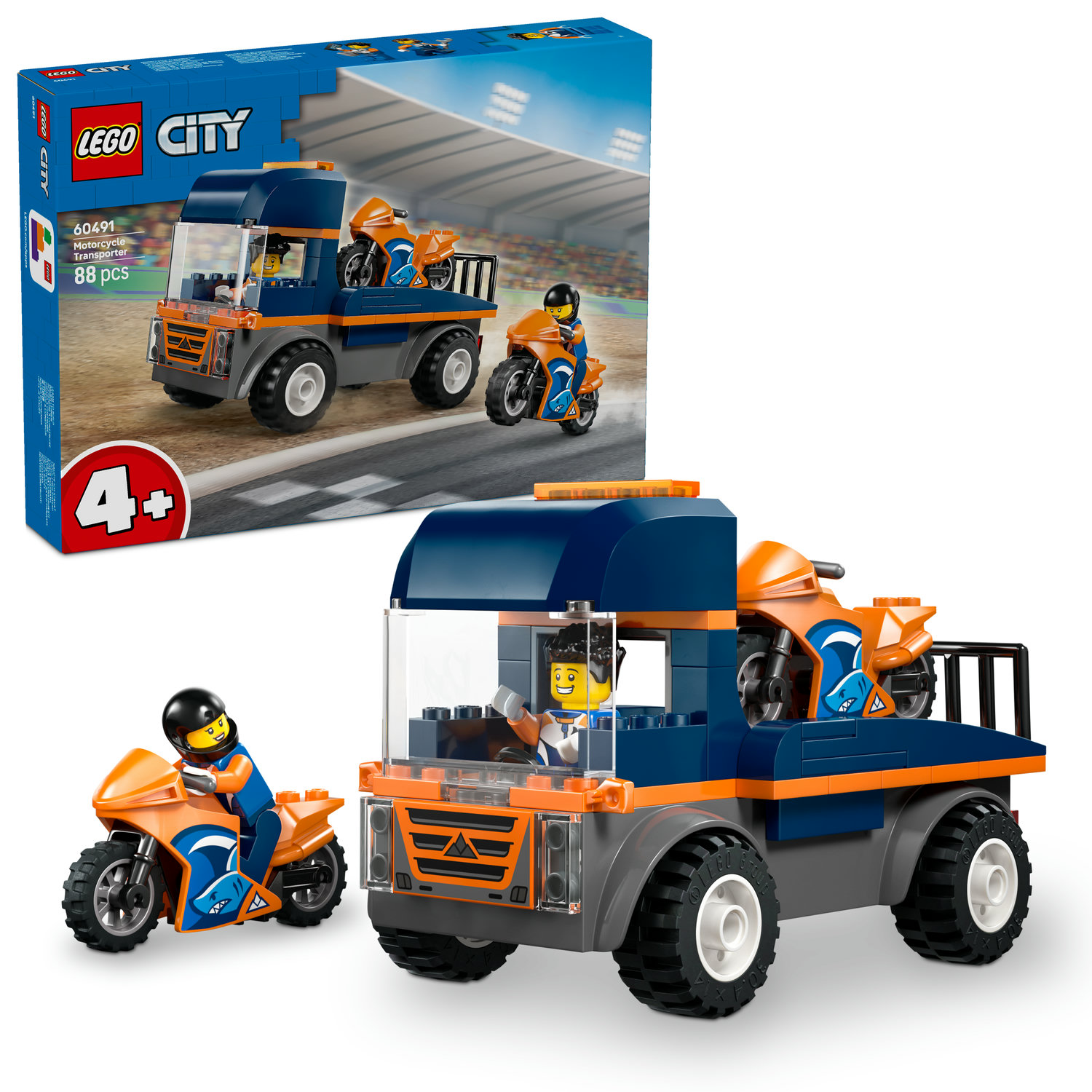 stavebnice Lego City 60491 Autopřepravník pro motocykly