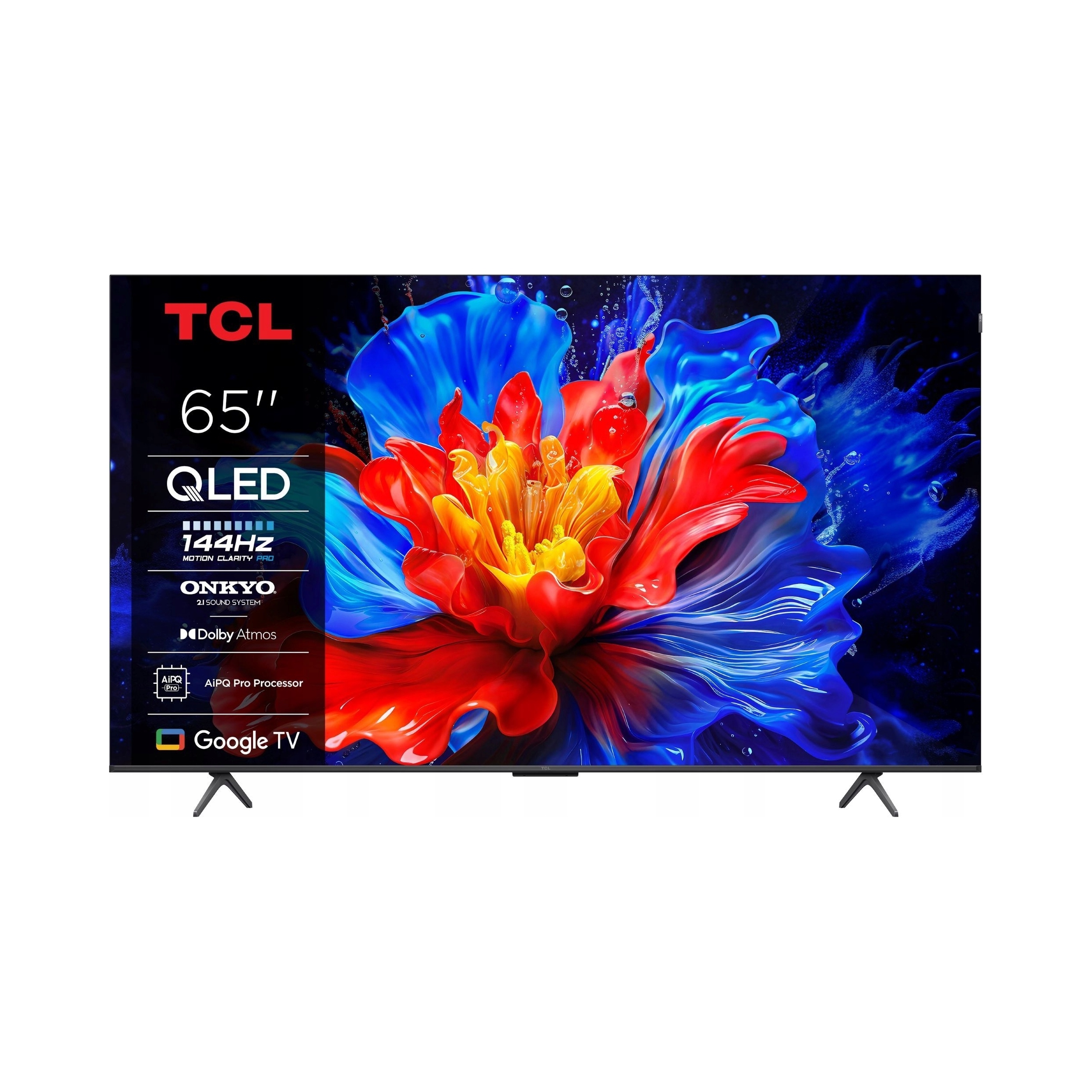 Telewizor Tcl 65P81K 65" Qled 4K Uhd 144Hz Google Tv DVB-T2 WiFi