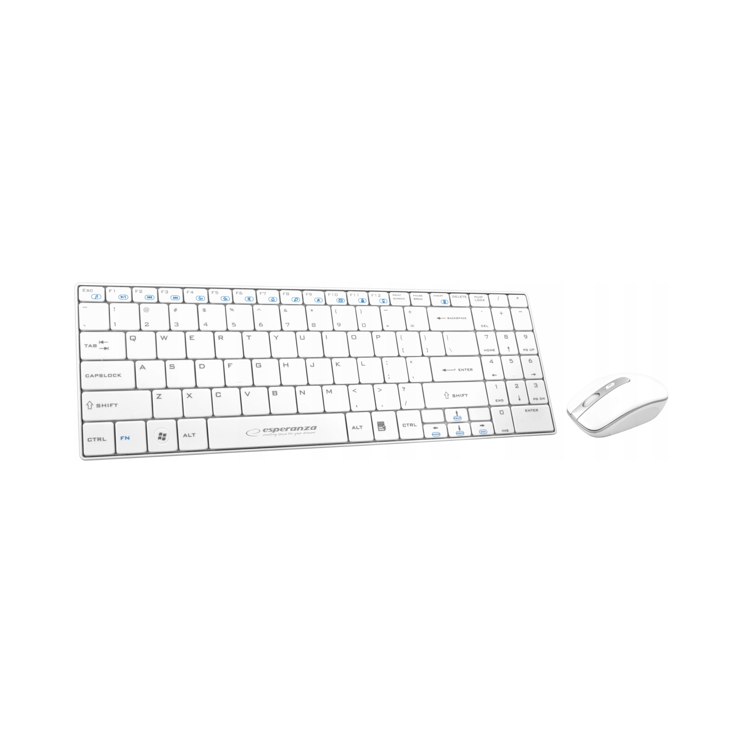Esperanza Zestaw bezprzewodowy 2. 4Ghz Usb Liberty Biały Esperanza
