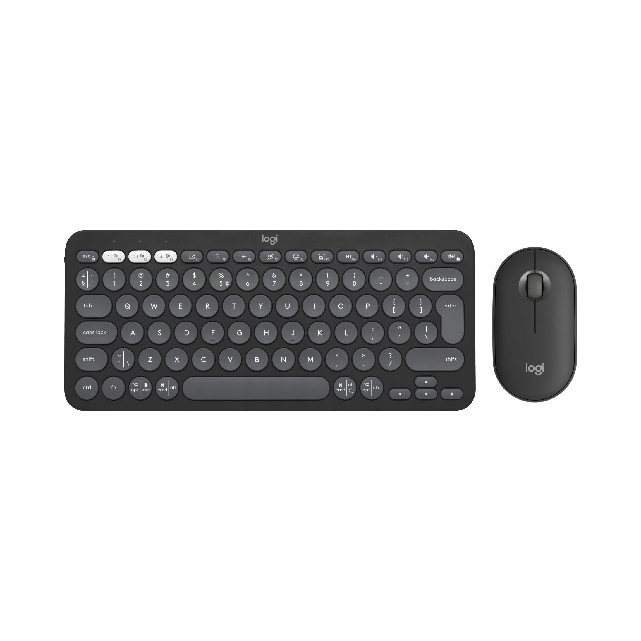 Súprava myši a klávesnica Logitech Pebble 2 Combo čierna bezdrôtová