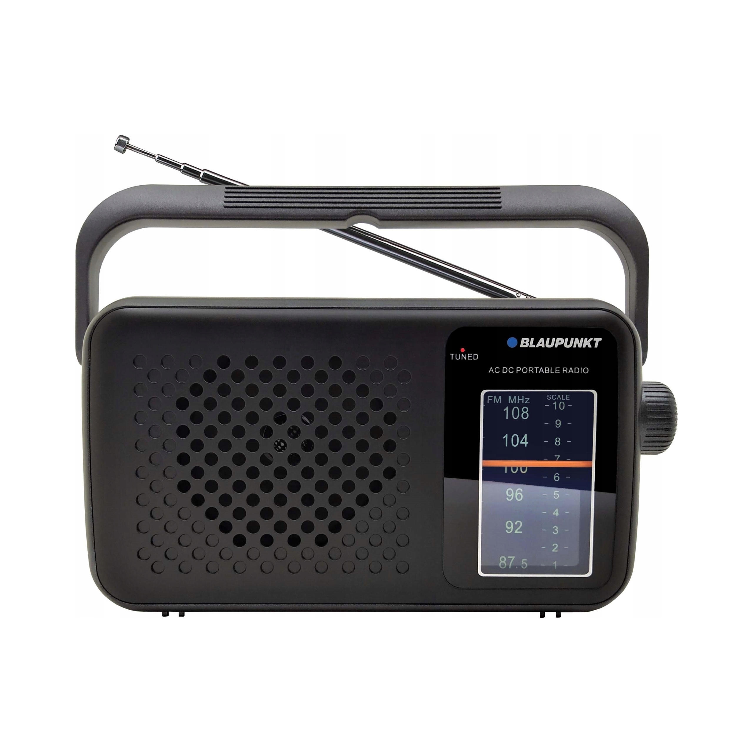 Przenośne radio Fm z wyjściem słuchawkowym Blaupunkt PR8BK sieć lub baterie