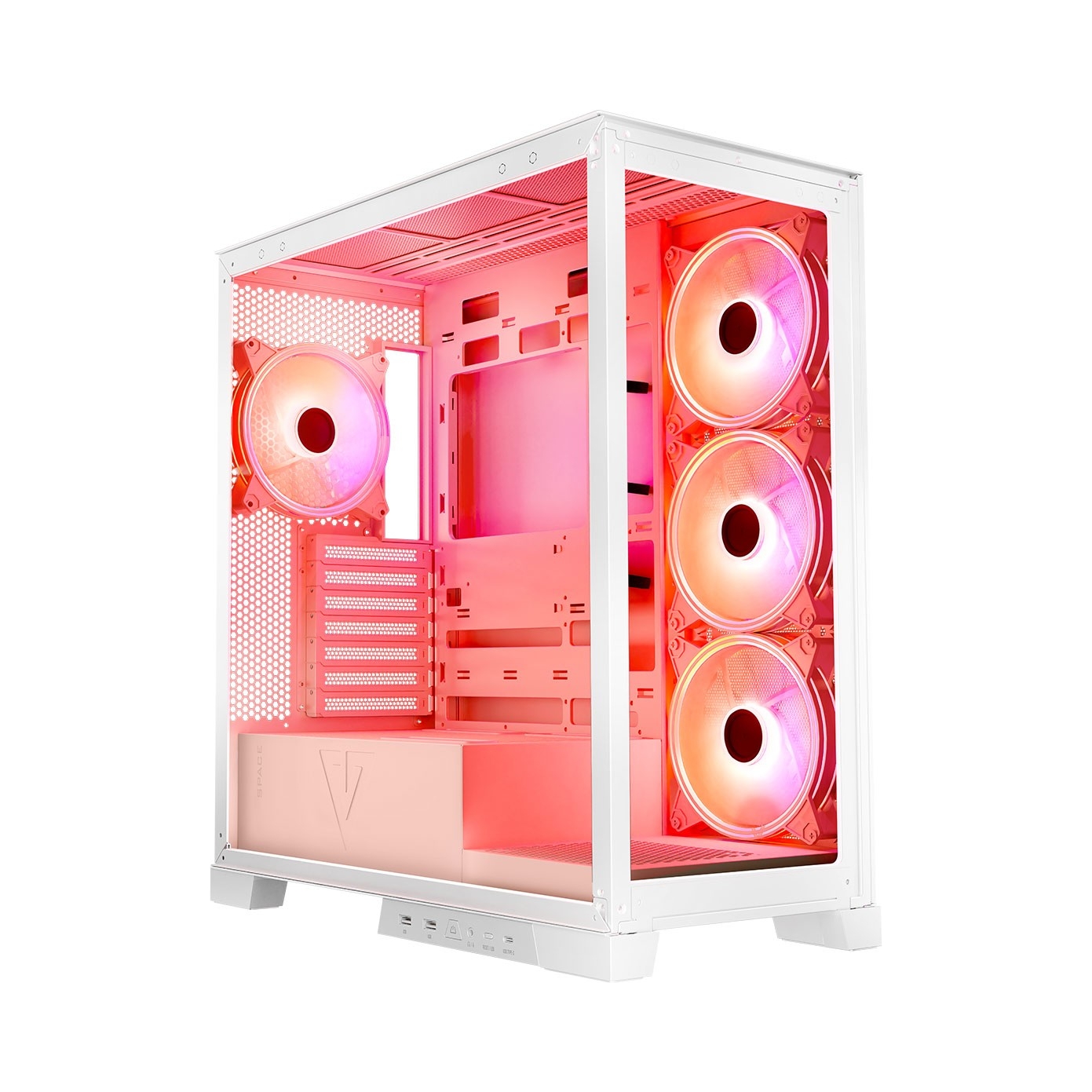 Obudowa komputerowa Modecom Volcano Space Apex Argb Atx MIDI 4x 140mm Biała