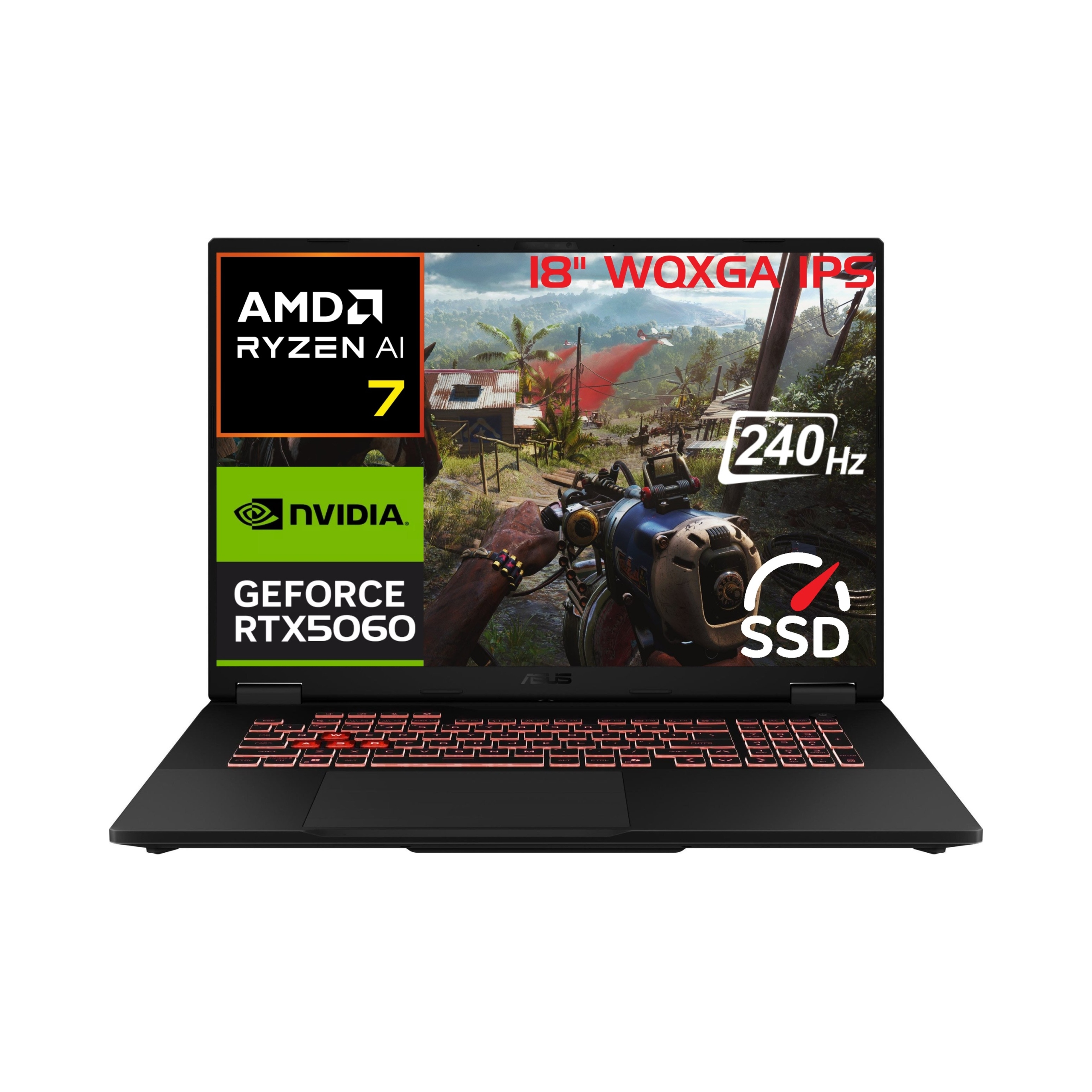 Laptop Asus Tuf Gaming A18 FA808UM Amd Ryzen 7 32 Gb 1024 Gb Ssd czarny