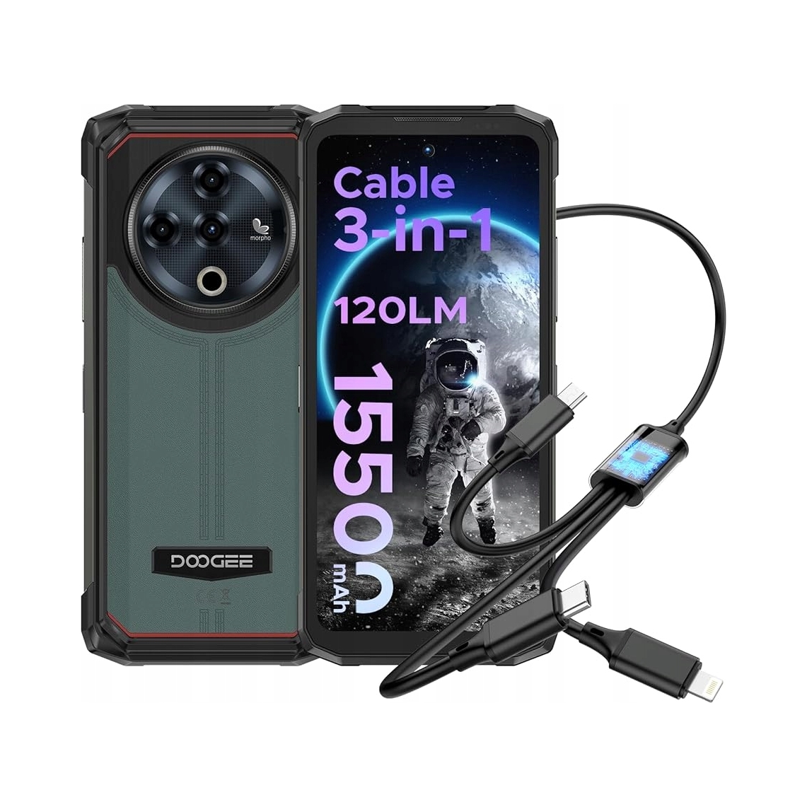 Smartfon Doogee Fire 6 Power 8 Gb 256 Gb 4G (lte) zielony