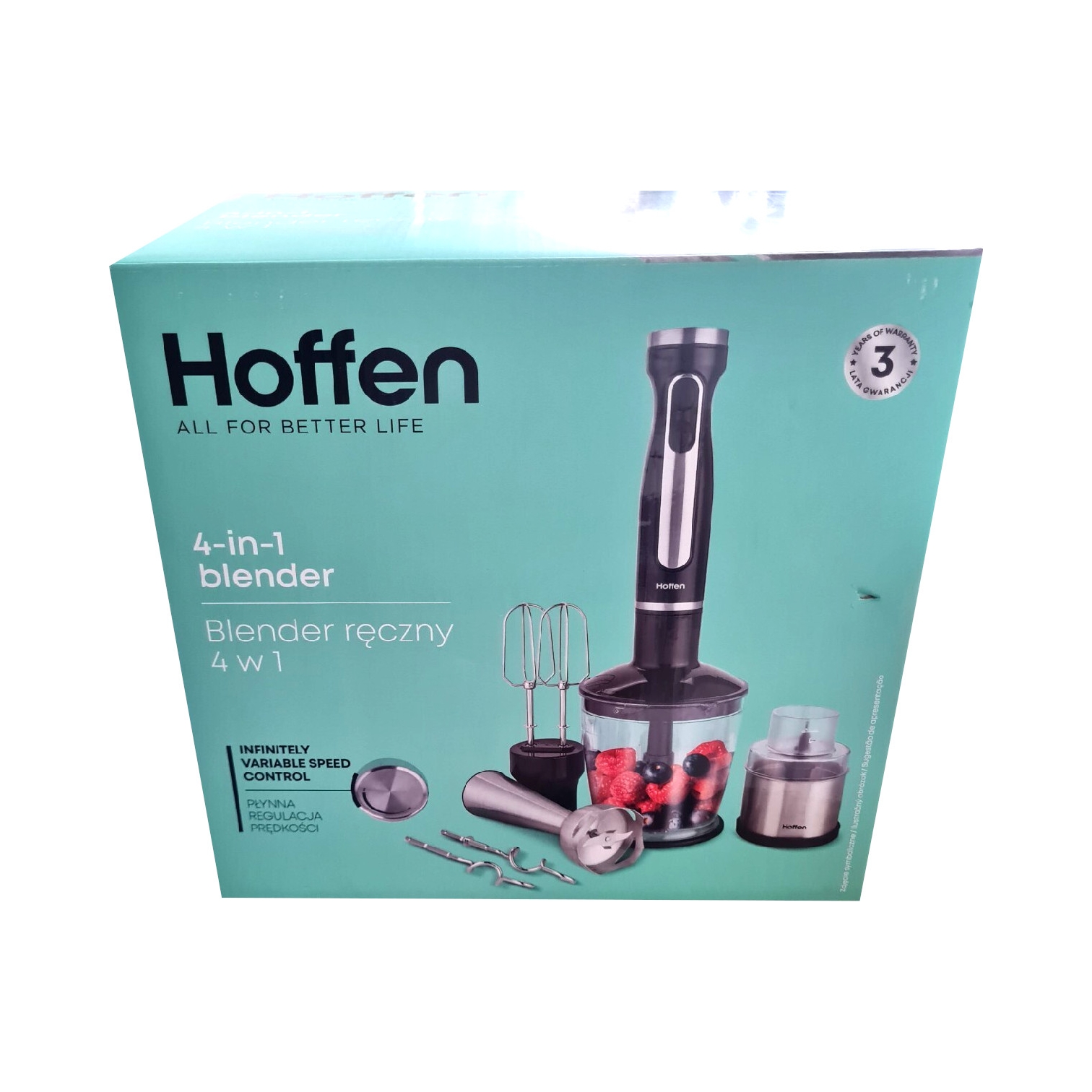 Blender ręczny Hoffen HB-5512 1200 W czarny 4W1