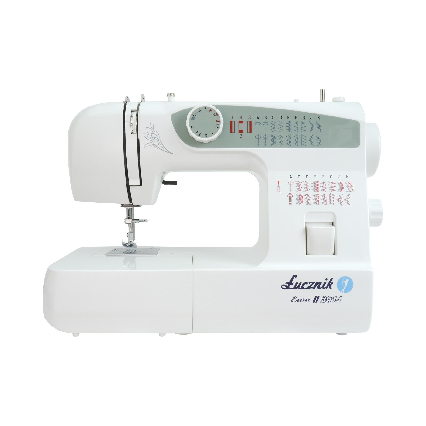 Maszyna do szycia domowa Łucznik Ewa II 38 ściegów podwójna igła overlock