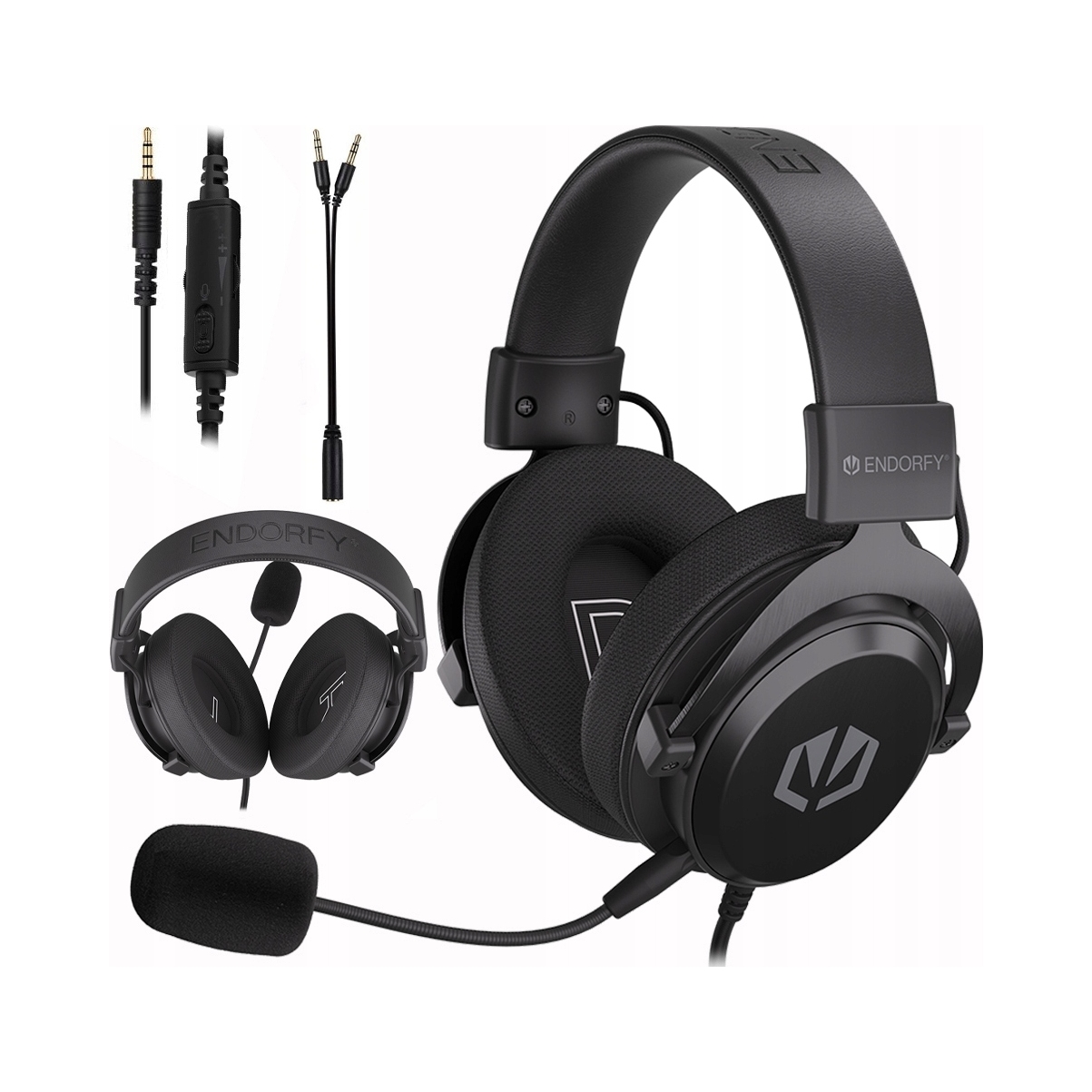 Endorfy Viro Infra EY1A003 gamer fejhallgató mikrofonnal, fekete