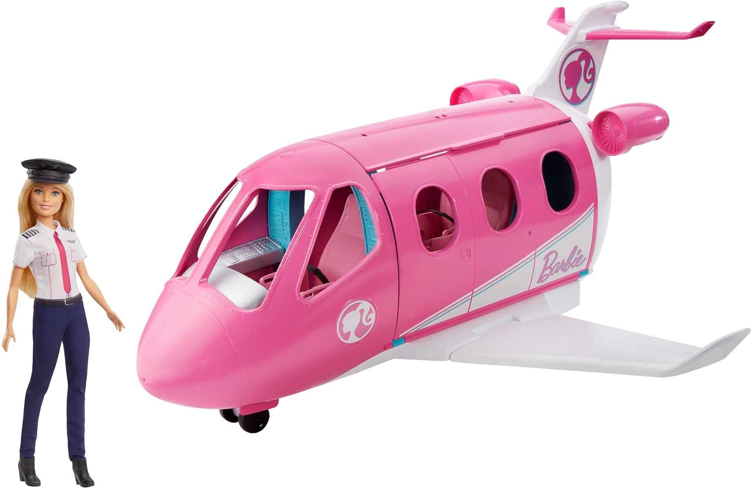 Zestaw Barbie Dreamplane Różowy Samolot i Lalka Pilotka