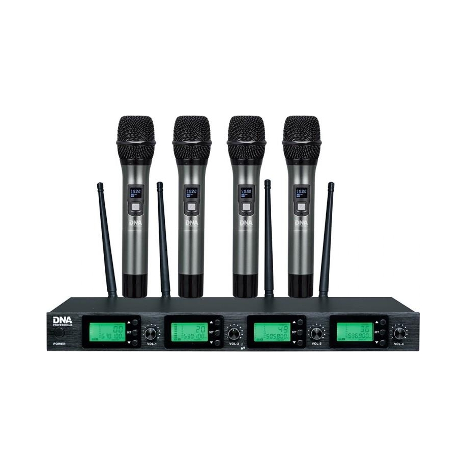 Zestaw bezprzewodowych mikrofonów Dna RV-4 4 szt. do ręki