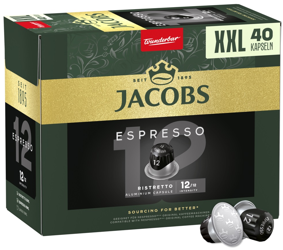 Kapsle pro Nespresso Jacobs Espresso Ristretto 40 ks