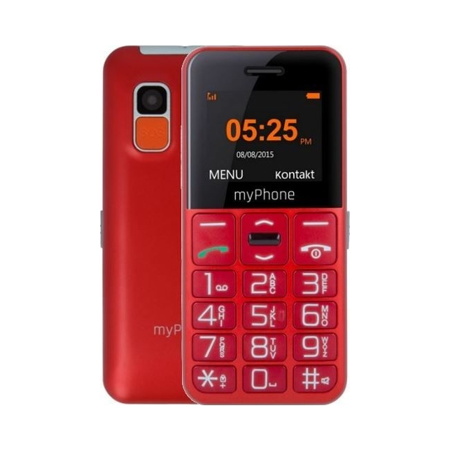 Mobilní telefon senior myPhone Halo Easy, červený