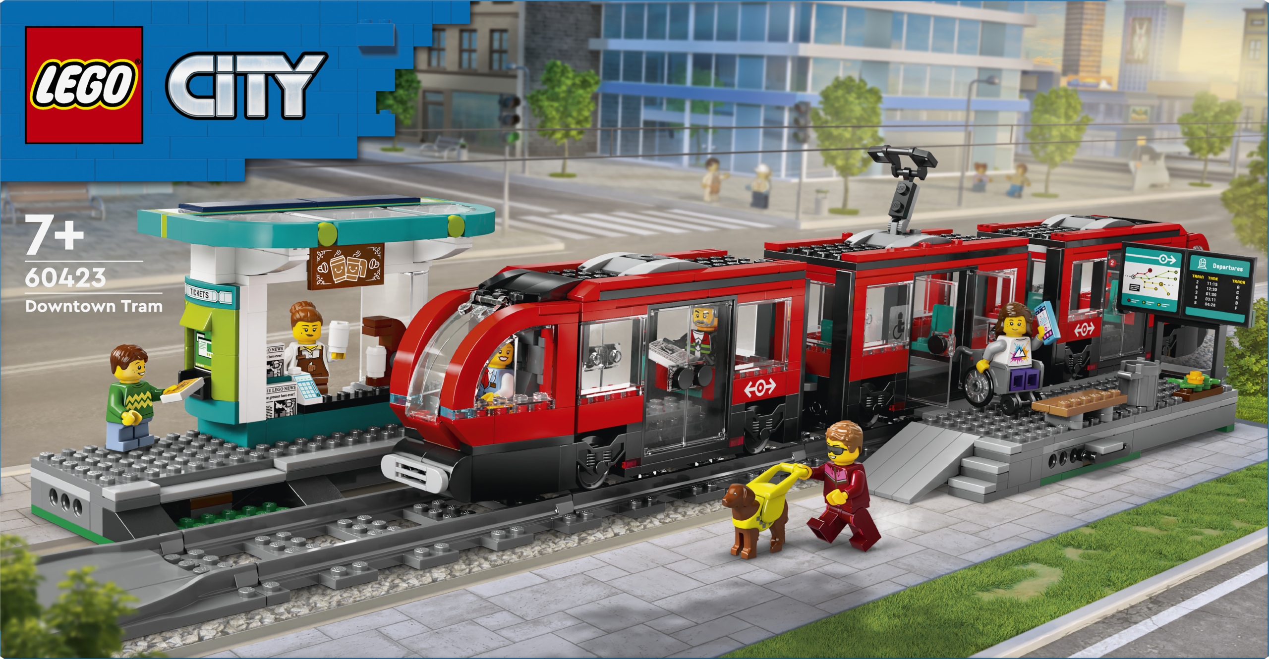 Lego City 60423 Město 60423 Tramvaj a zastávka v centru města