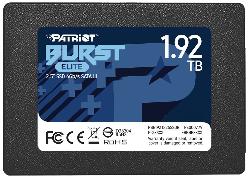 Ssd disk Patriot PBE192TS25SSDR 1,92 Tb 2,5" Sata III