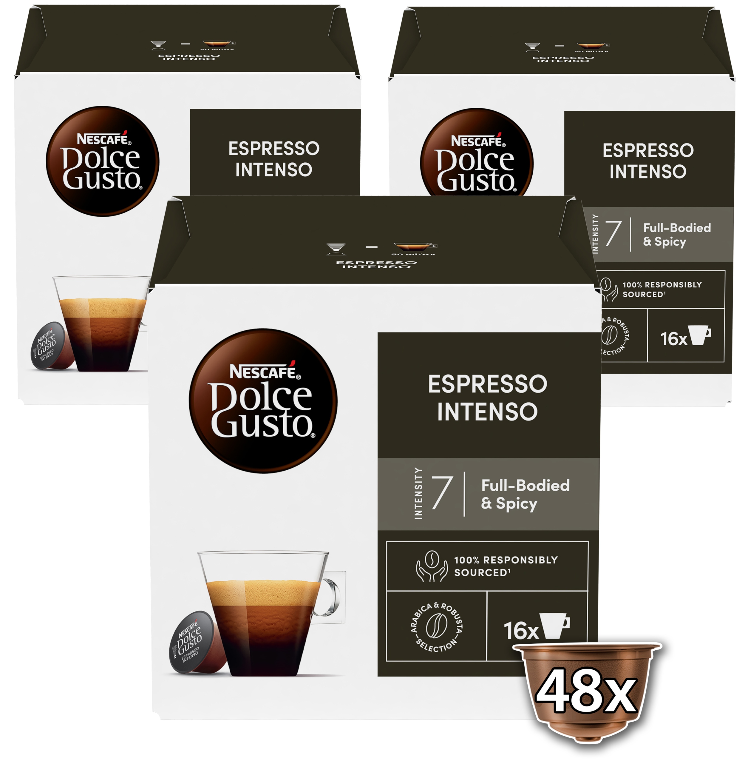 Levně Káva v kapslích Nescafe Dolce Gusto Espresso Intenso 3 x 16 ks
