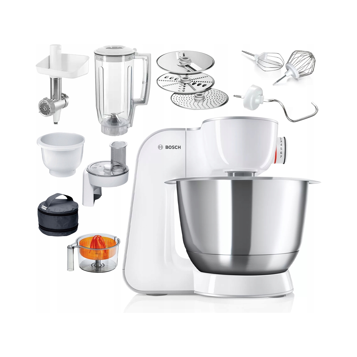 Planetární robot Bosch MUM58258 1000 W 2 mísy 7 rychlostí mlýnek na maso