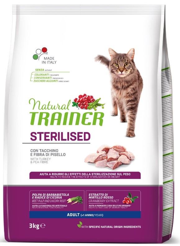 Levně Trainer Natural Cat Sterilised drůbeží maso 3kg