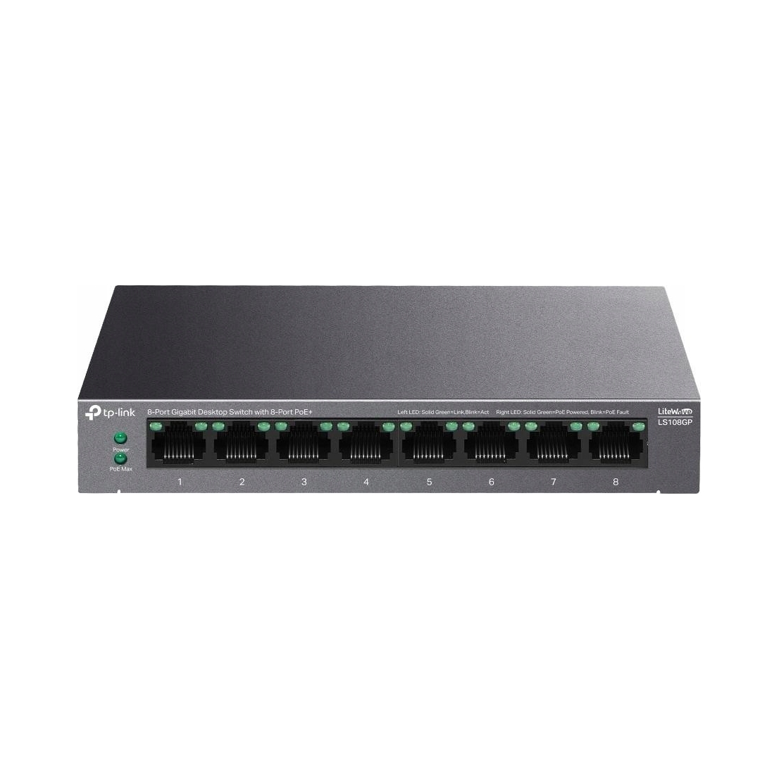 Switch přepínač TP-Link LS108GP 8x100/1000 PoE+ 62W