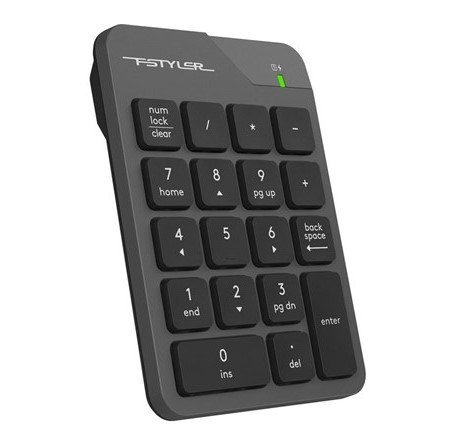 A4tech FGK21C FStyler, bezdrátová numerická klávesnice, šedá