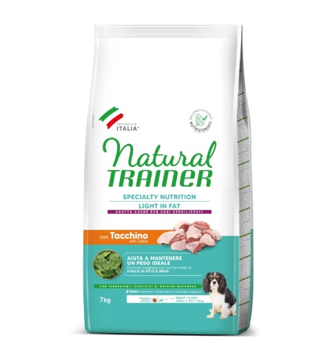 Levně Granule pro psy Trainer Small & Toy Adult Light in Fat s krůtím7 kg