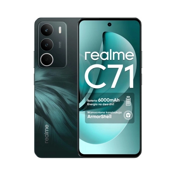 Smartphone realme C71 8 GB/256 Gb, 6,67", 120 Hz, 50 Mpix, Forest Owl Green (Lesní Soví Zelená)