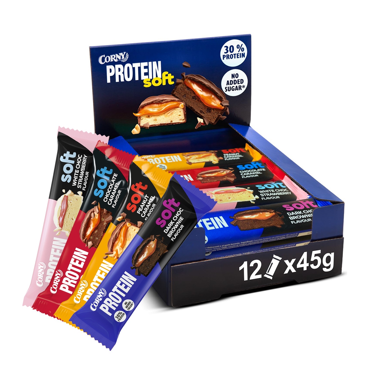 Levně Corny Protein Soft mix příchutí, 45g