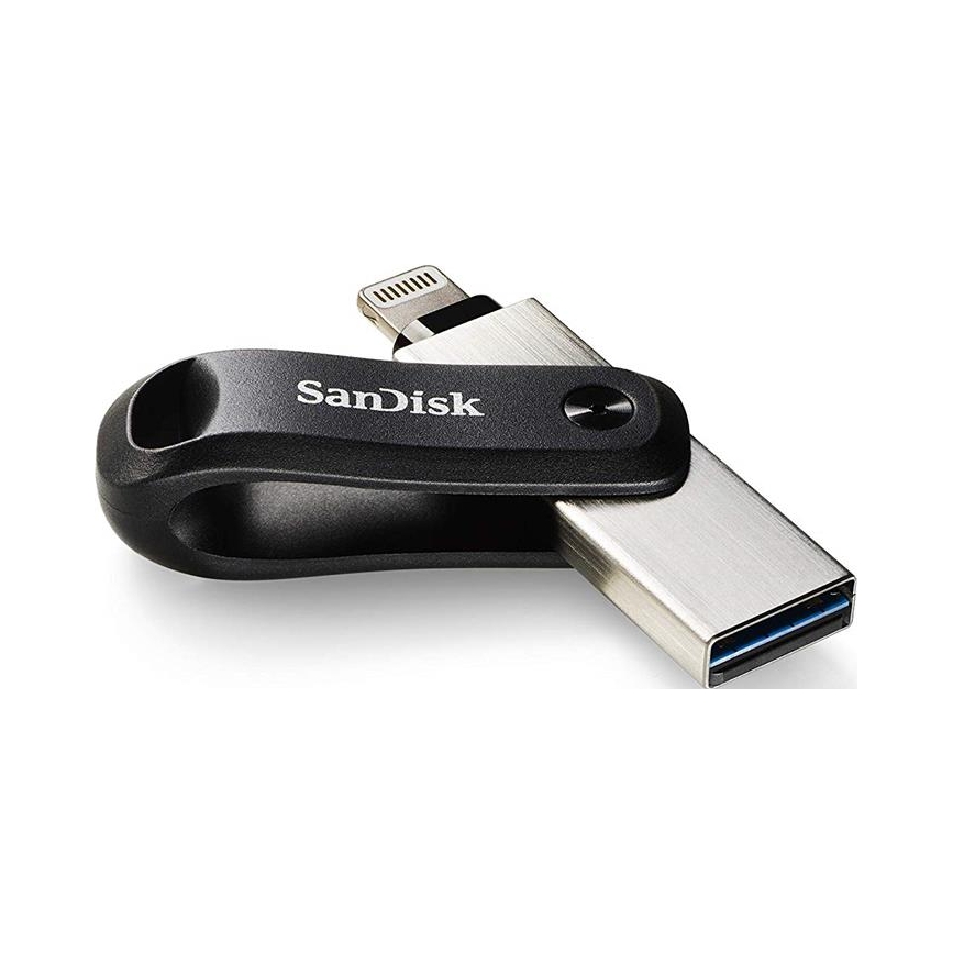 Flash disk SanDisk iXpand Go 128 Gb Lightning, Usb 3.0 černý