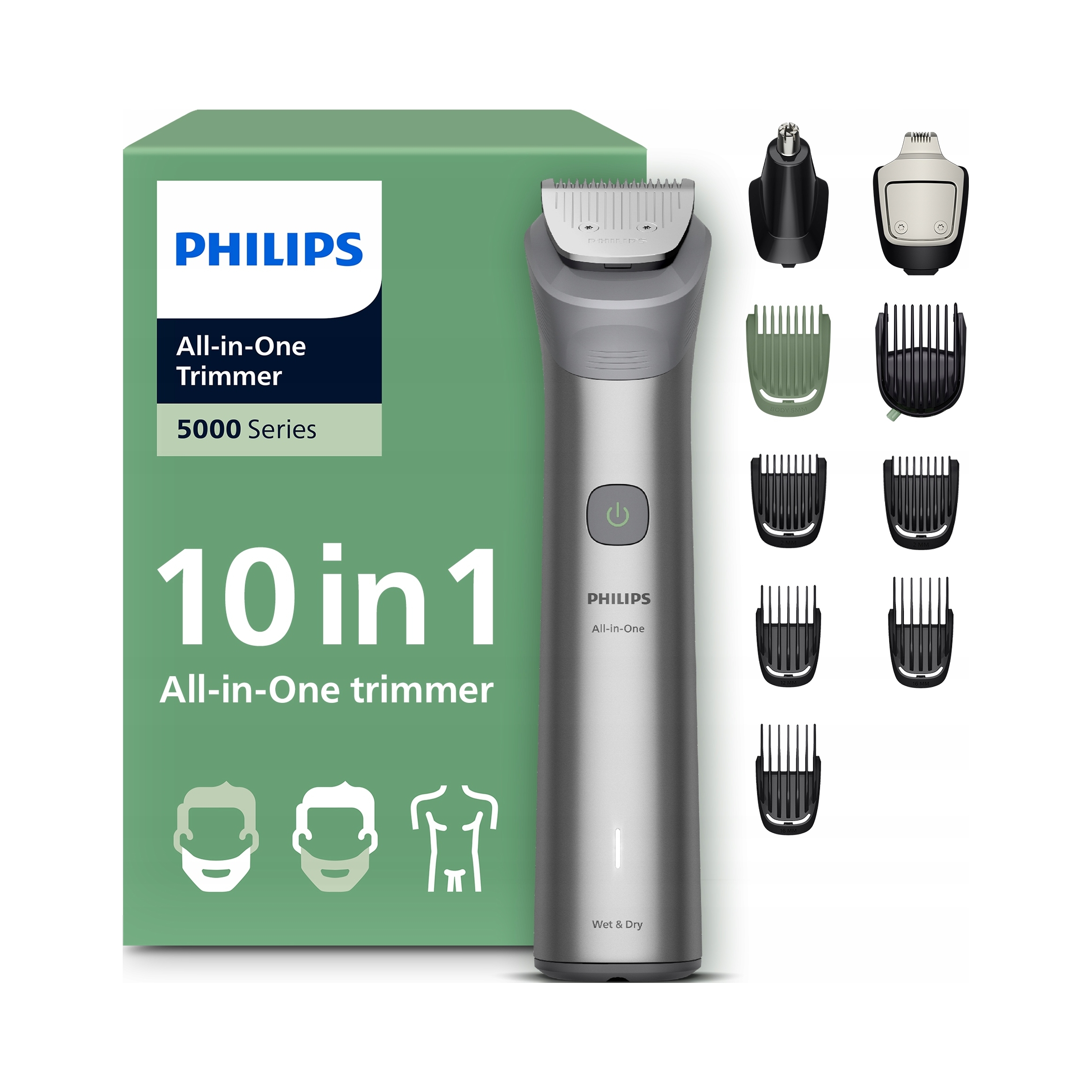 Trymer do włosów Golarka All-in-one seria 5000 Multigroom Philips MG5921/15