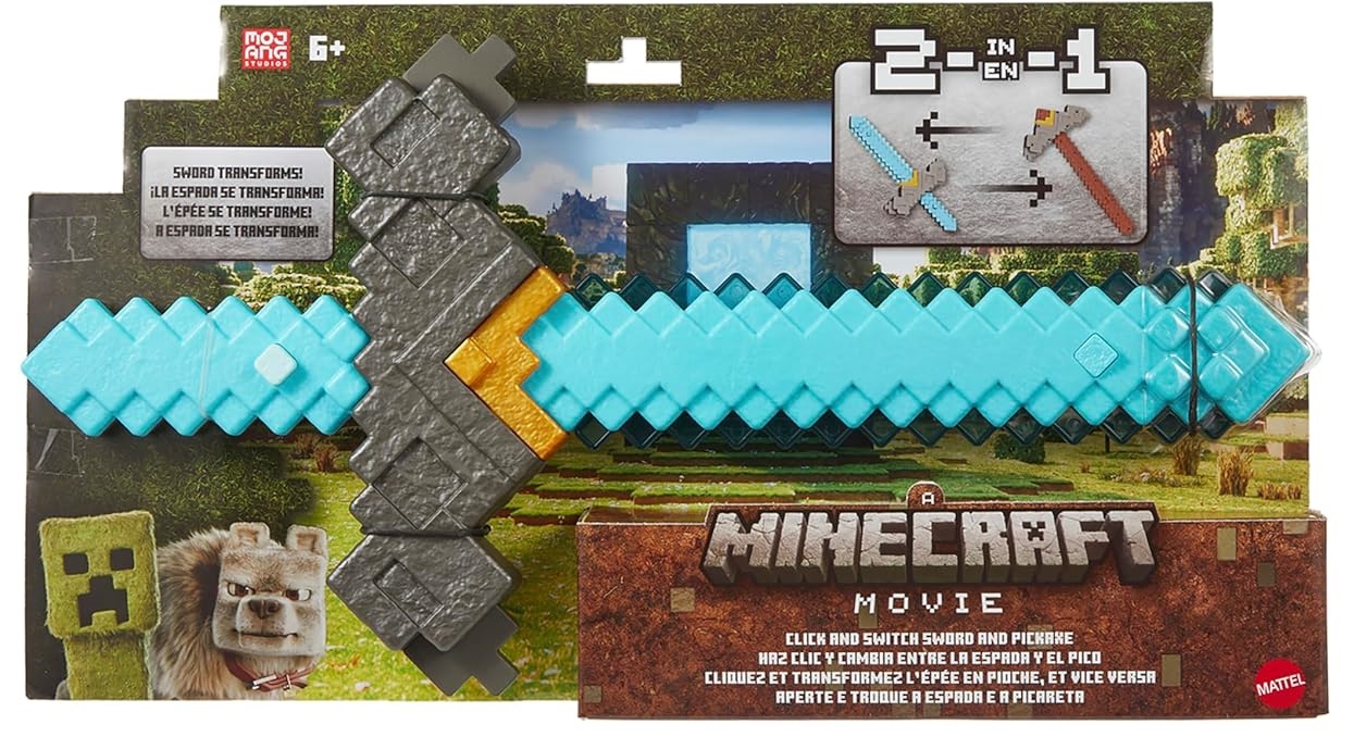 MIECZ MINECRAFT 2W1 MIECZ ALBO KILOF Z FILMU Minecraft Mattel JFR72